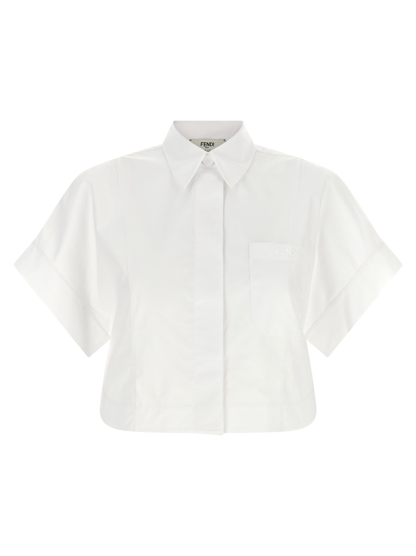 Fendi White Cotton Blouse