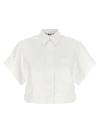 Fendi White Cotton Blouse