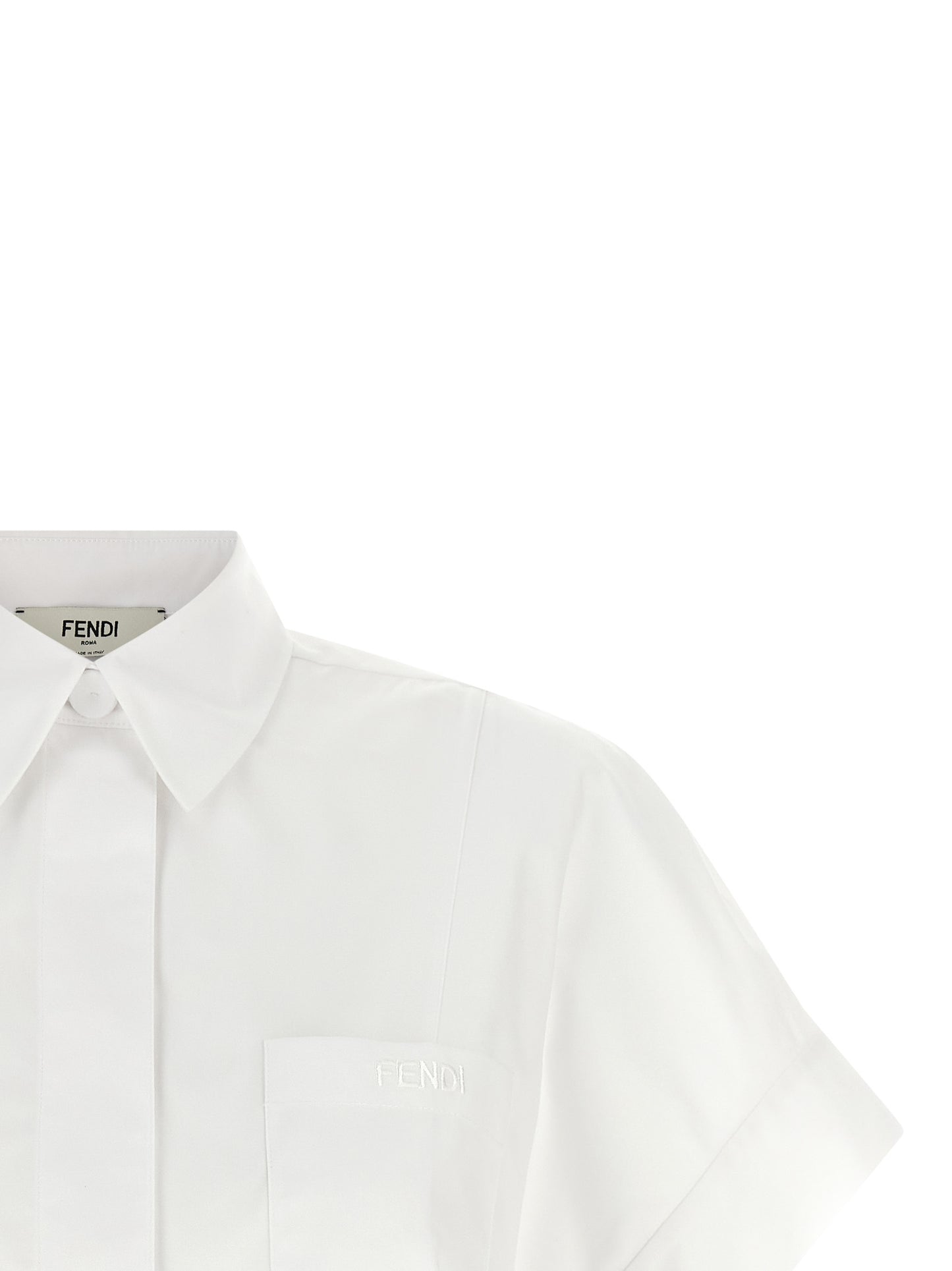 Fendi White Cotton Blouse