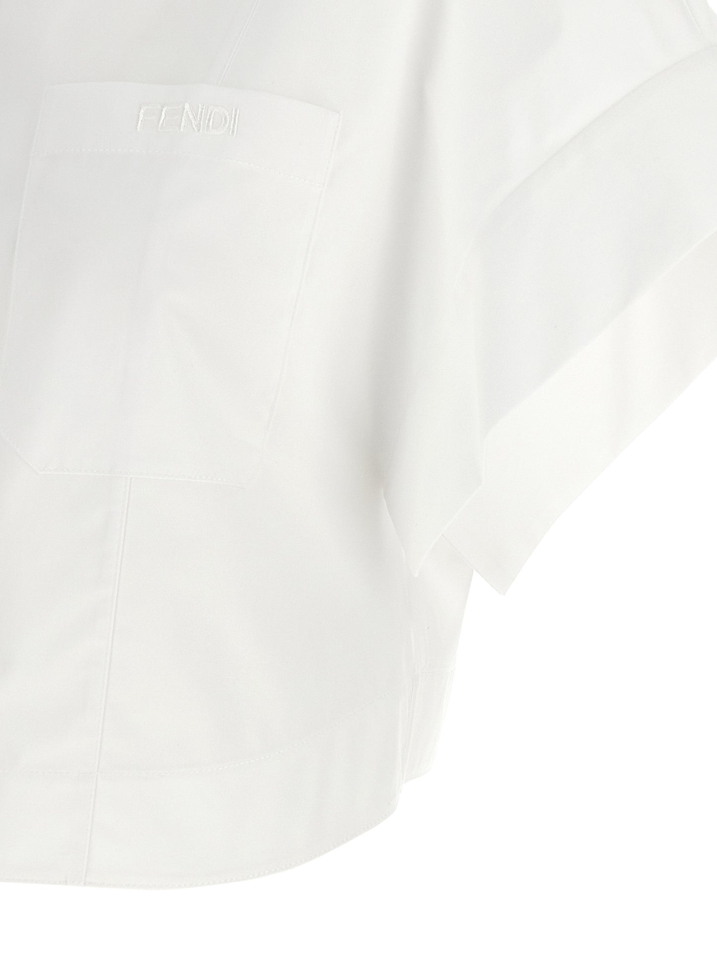 Fendi White Cotton Blouse