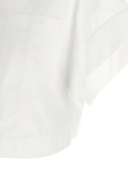 Fendi White Cotton Blouse