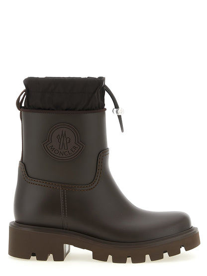Ankle Boots by Moncler for women in pvc brown & silver features an dynamic silhouette, showcasing the dynamic Women's PVC Ankle Boots design with its distinctive and elegant .