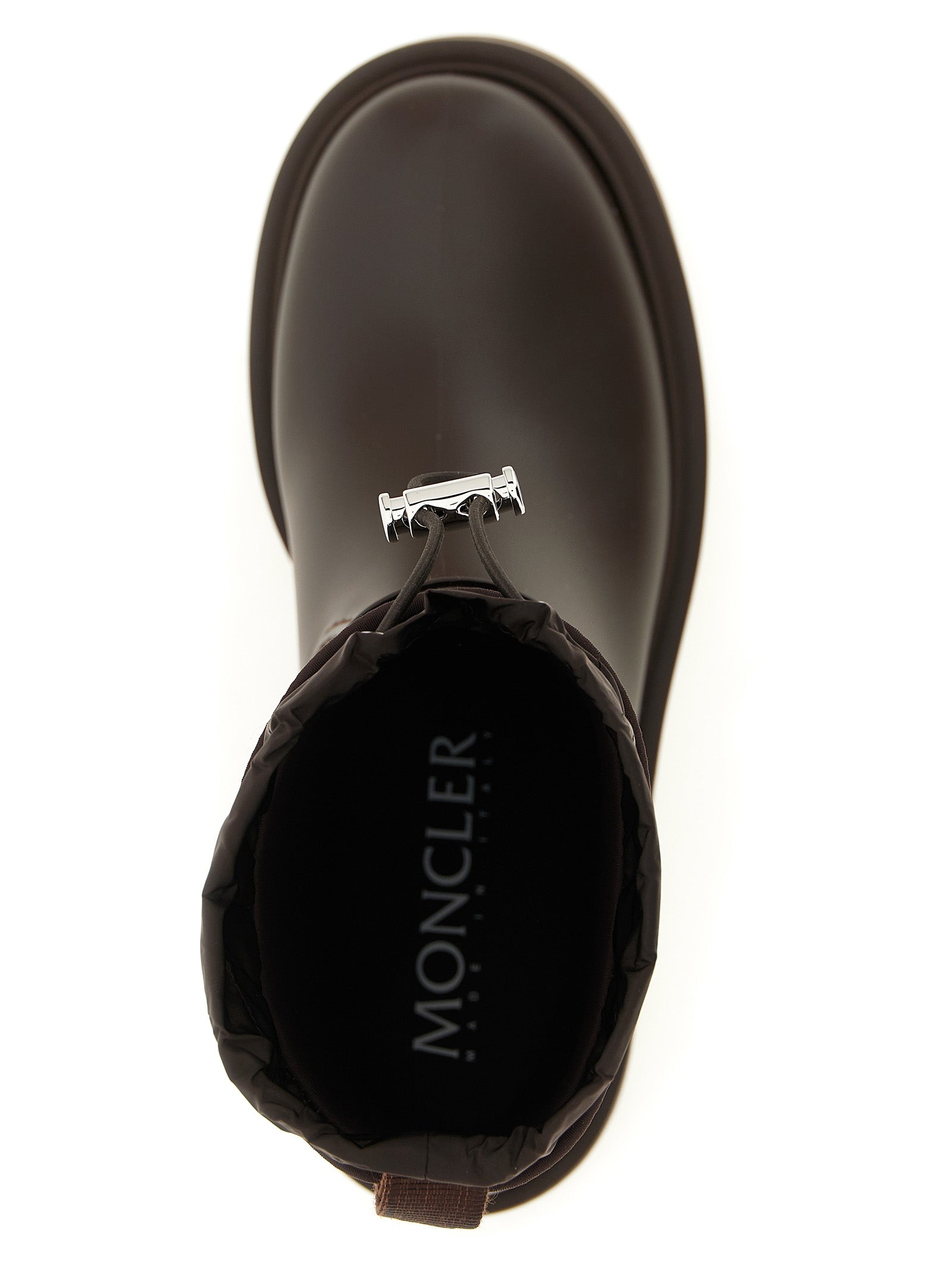 Ankle Boots by Moncler for women in pvc brown & silver features an high-performance silhouette, showcasing the sophisticated design of the Women's PVC Ankle Boots with a and a refined .