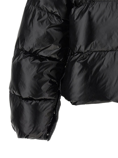 Hooded Puffer Jacket by PINKO for women in polyamide black features an on trend silhouette, showcasing refined hooded, insulated & windproof and a sophisticated hooded neckline for a truly on trend finish.