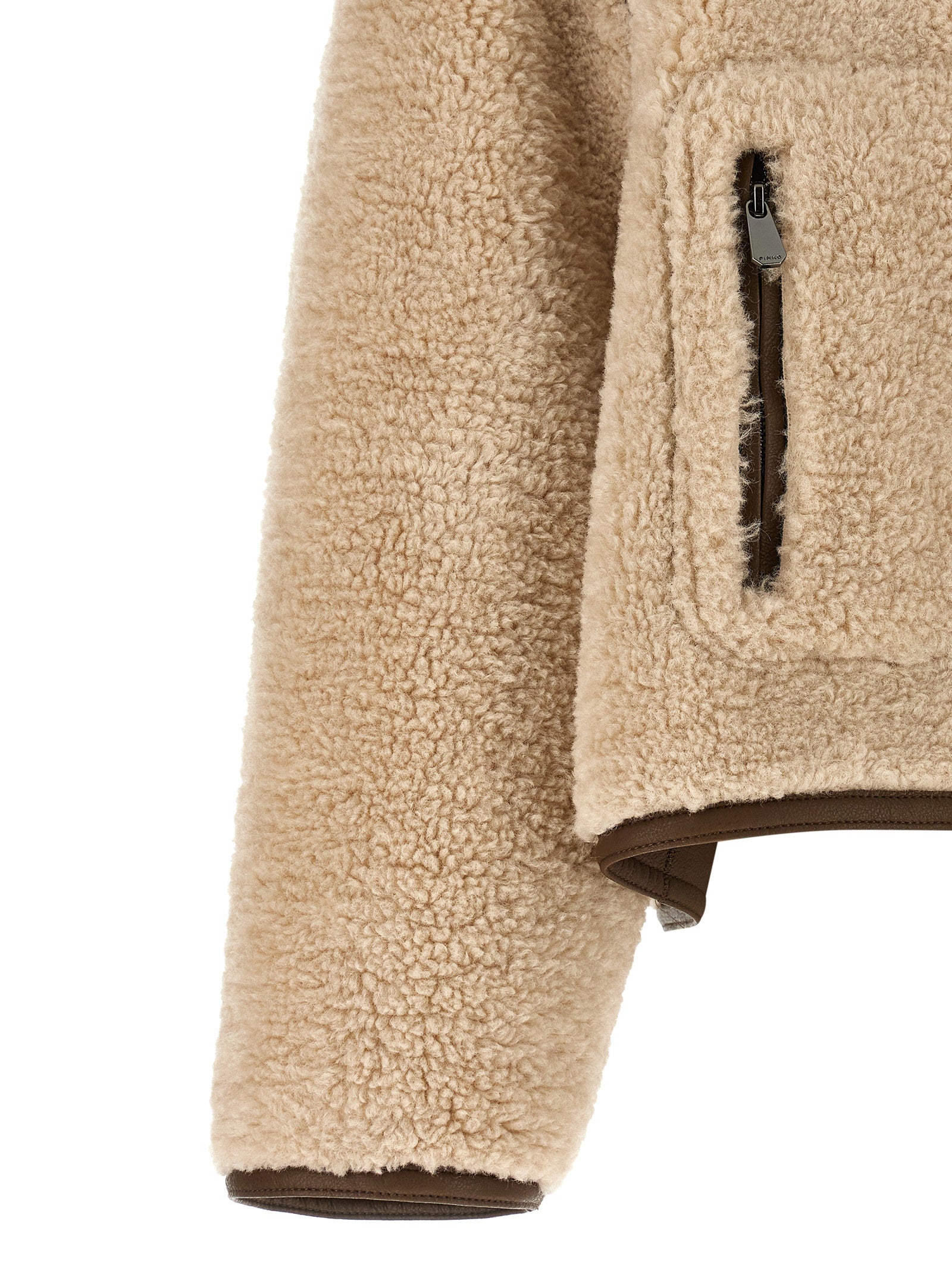 Overcoat by PINKO for women in polyester beige features a cosy chic silhouette, artfully detailed with a sophisticated and premium for a cosy chic finish.