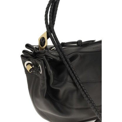 Shoulder Bag by Isabel Marant for women in lambskin leather black features a effortless sophistication silhouette, secured by a zipper with ample cardholder and versatile shoulder-strap, adjustable-strap & handle for a effortless sophistication finish.