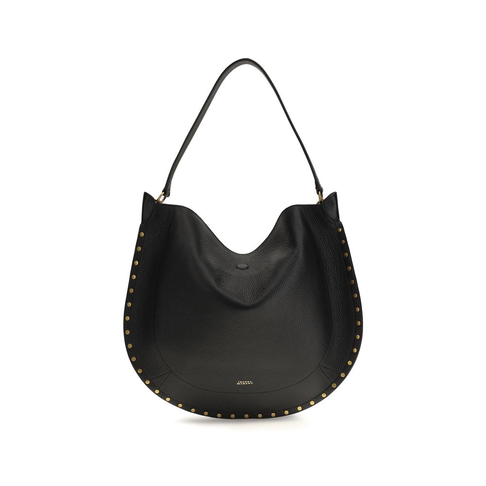 Shoulder Pouch Hobo Bag by Isabel Marant for women in bos taurus calfskin leather black, gold & signature features a enviable silhouette, showcasing a secure zipper & magnetic, ample , and enviable shoulder-strap & handle for a enviable finish.