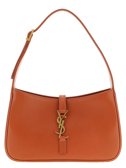 Saint Laurent Le 5 A 7 Cassandre Suede Calfskin Leather Shoulder Bag - Orange