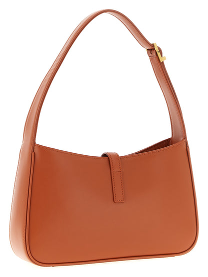 Saint Laurent Le 5 A 7 Cassandre Suede Calfskin Leather Shoulder Bag - Orange