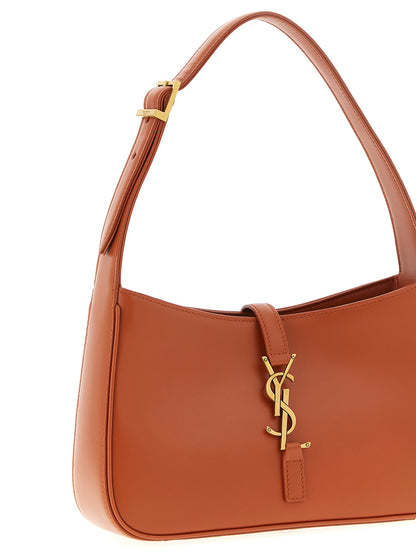Saint Laurent Le 5 A 7 Cassandre Suede Calfskin Leather Shoulder Bag - Orange