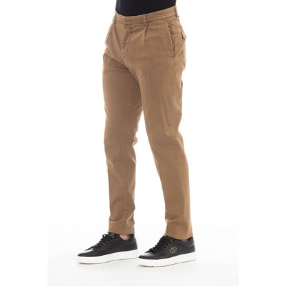 Peserico Beige Cotton Mens Pant