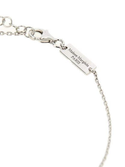 Necklace by Maison Margiela for men in wool silver, showcasing a exquisite chain pendant statement necklace design that perfectly embodies the exquisite elegance of the Men's Silver Necklace collection.