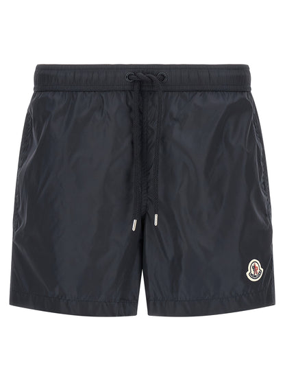 Moncler Men's Polyamide Canvas Cargo Shorts - Blue