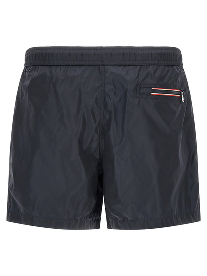 Moncler Men's Polyamide Canvas Cargo Shorts - Blue