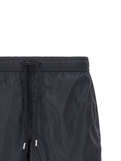 Moncler Men's Polyamide Canvas Cargo Shorts - Blue