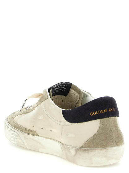 Golden Goose Star Men's Low Top Nappa & Suede Cowhide Goat Leather Sneakers - Cream Gold Green Multicolor Olive