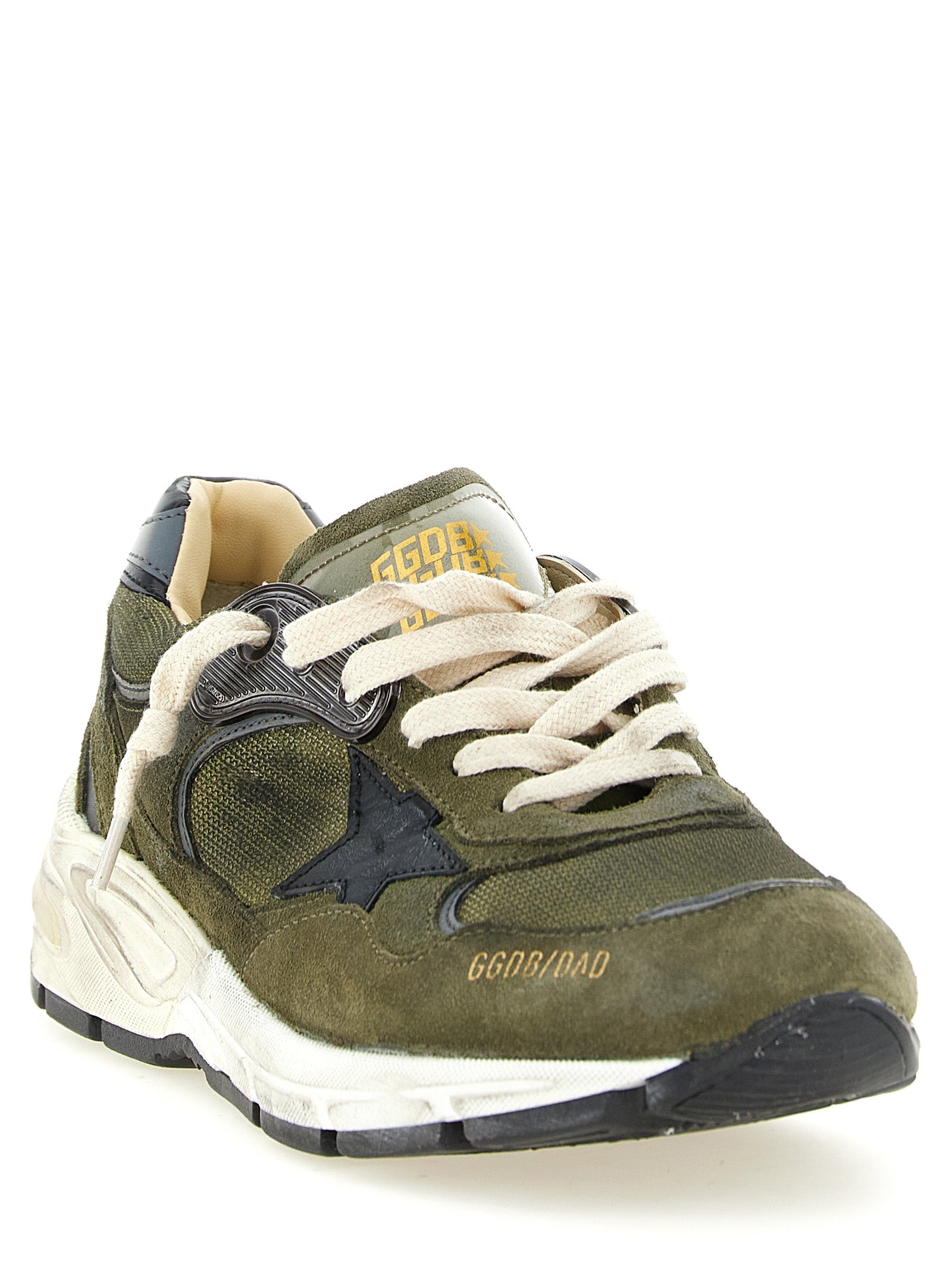 Athletic Sneakers by Golden Goose for women in mesh & suede leather bicolour, black, green, olive & signature features an exquisite silhouette, showcasing the premium athletic style of the Star Women's Athletic Mesh & Suede Leather Sneakers with an exquisite finish.