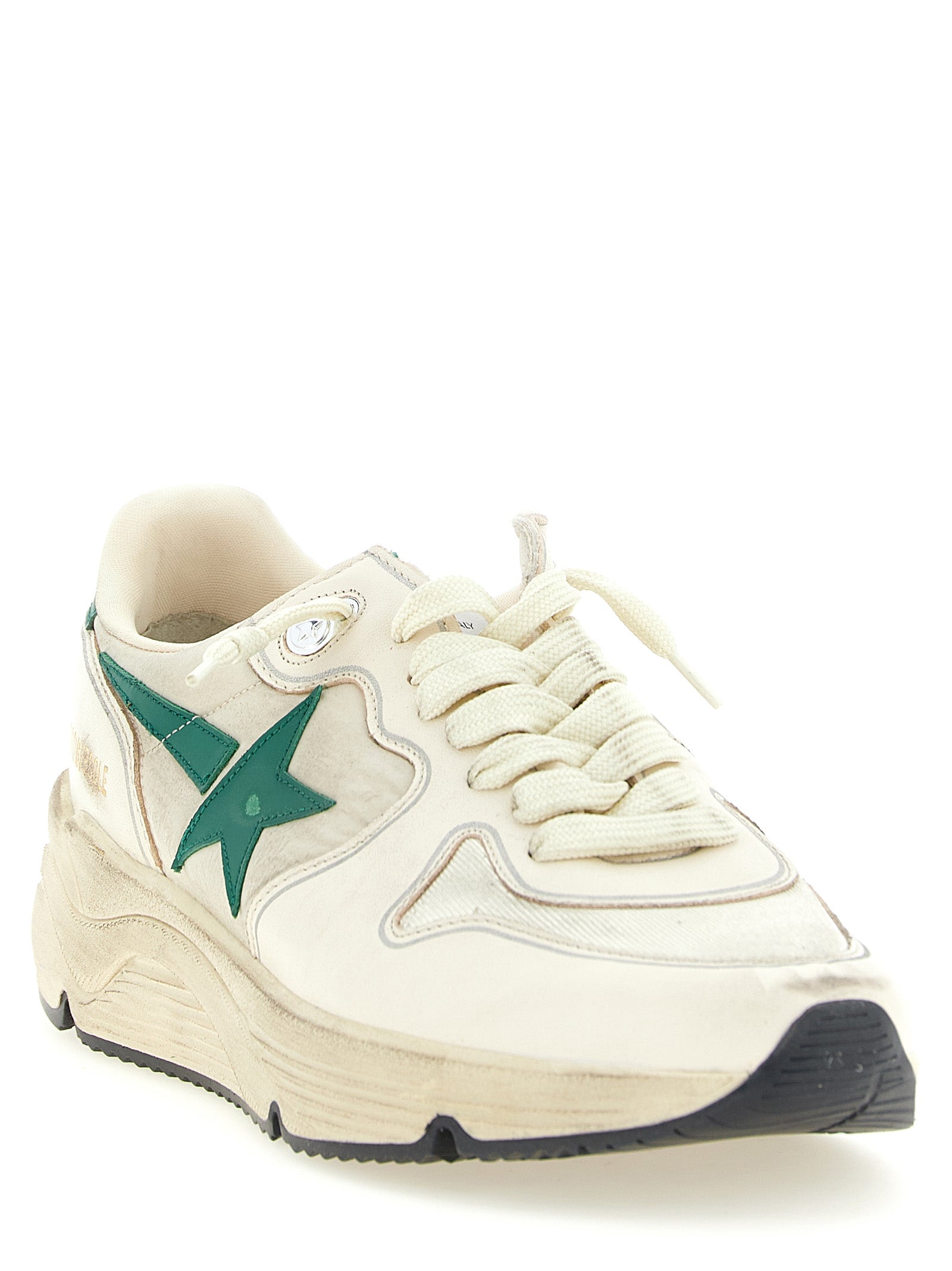 Athletic Sneakers Golden Goose men polyamide polyester leather bicolour, cream, green & signature featuring a avant-garde Star Men's Athletic Polyamide Polyester Leather Sneakers design with a avant-garde athletic style for a refined finish.