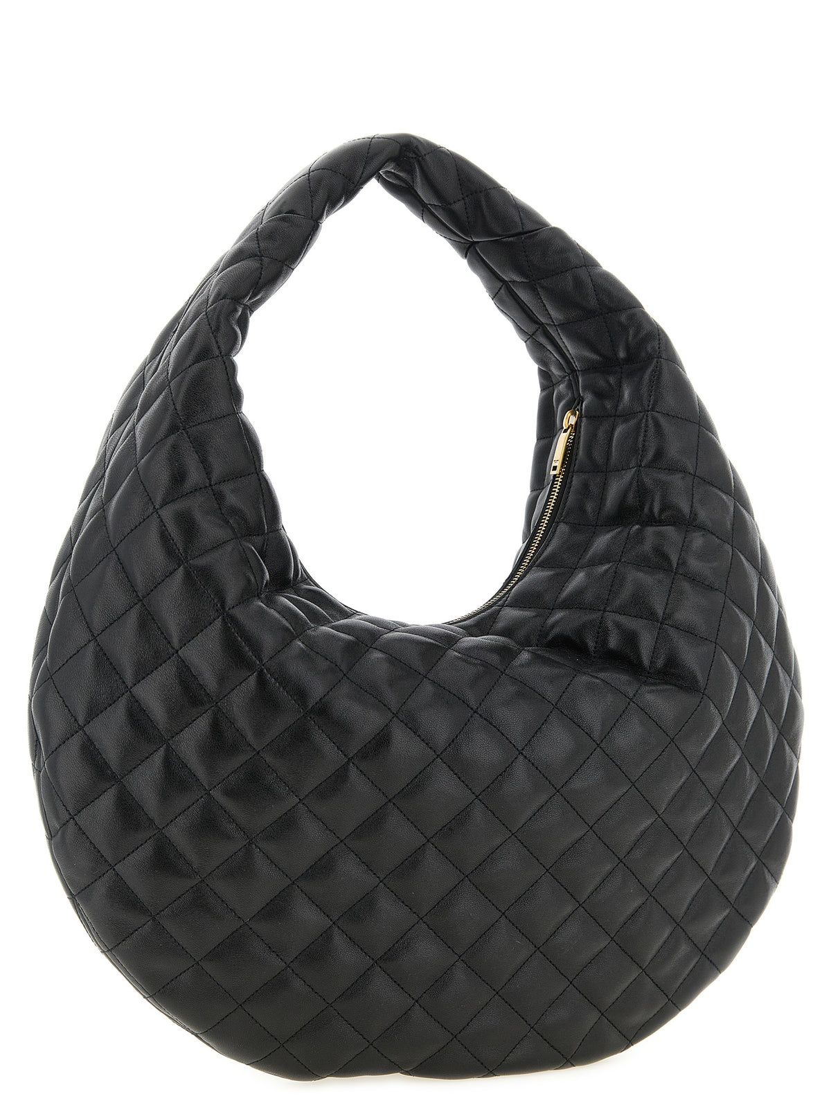 Saint Laurent Cassandre Icare Lamb Leather Large Evening Hobo Shoulder Bag - Black