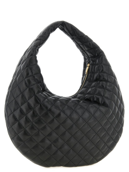 Saint Laurent Cassandre Icare Lamb Leather Large Evening Hobo Shoulder Bag - Black