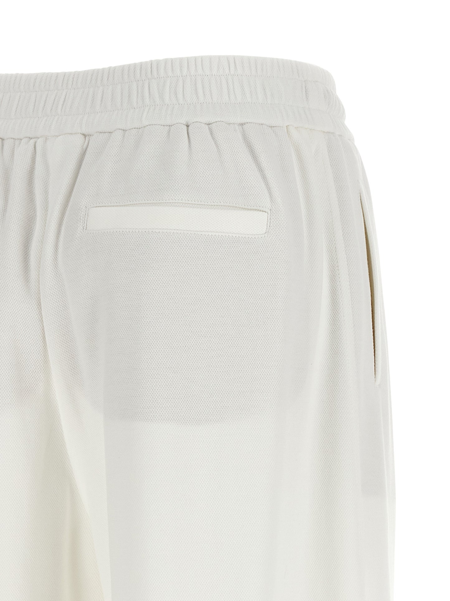 Joggers by Brunello Cucinelli for women in polyamide cotton black & white features a refined silhouette with a refined relaxed-fit & wide, defined by a and a refined long for a refined finish.