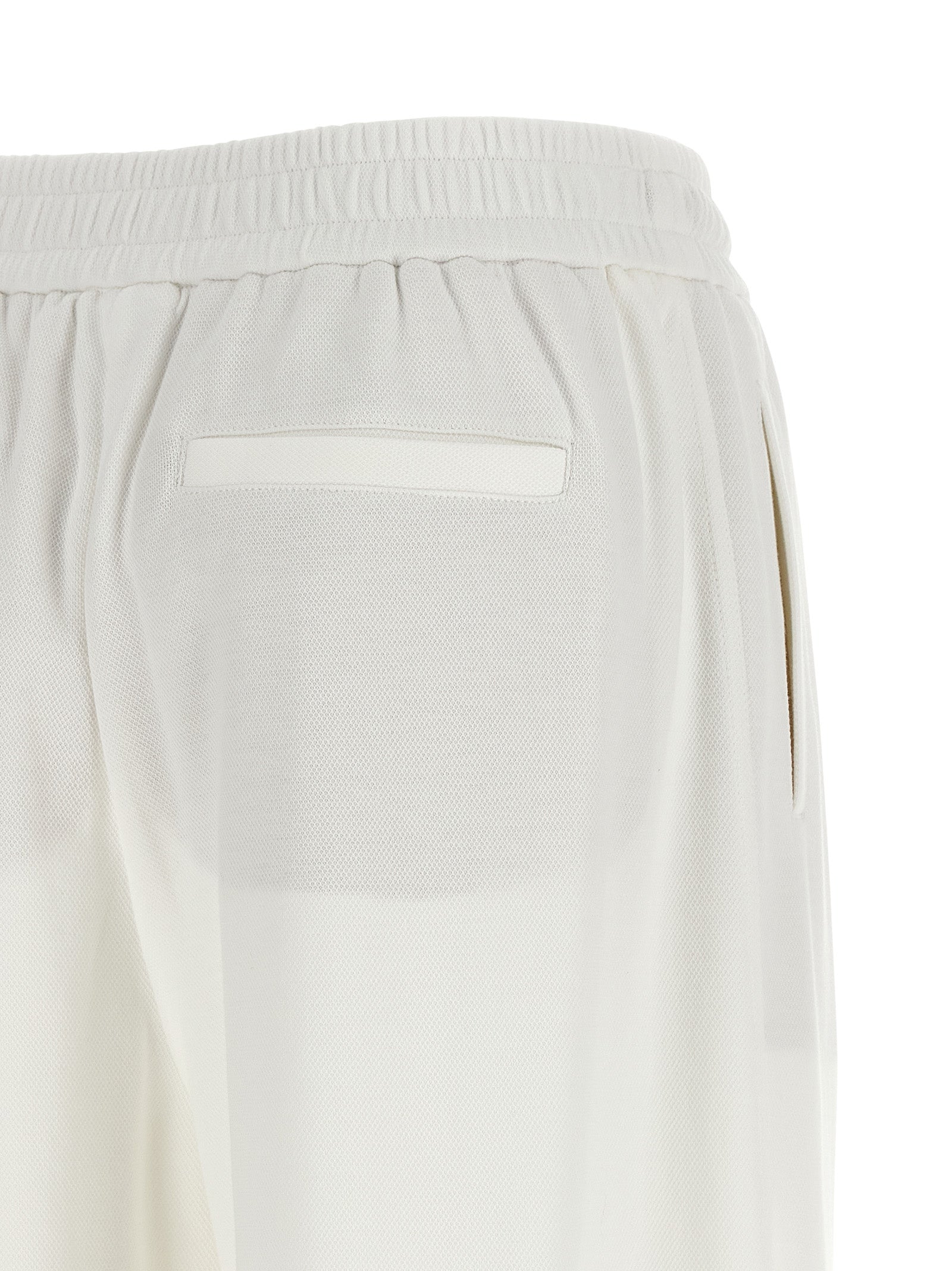 Joggers by Brunello Cucinelli for women in polyamide cotton black & white features a refined silhouette with a refined relaxed-fit & wide, defined by a and a refined long for a refined finish.