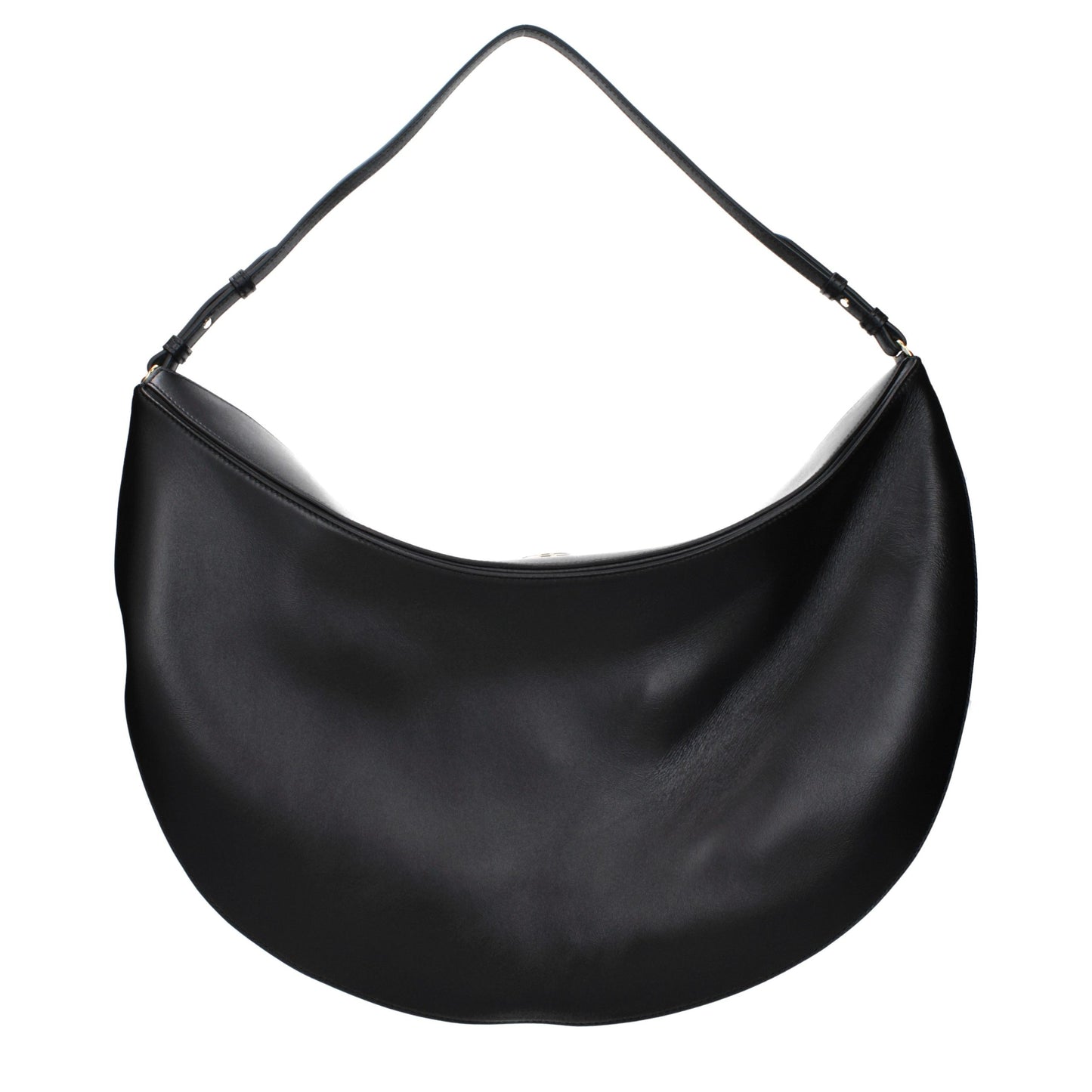 Shoulder Bag by Jacquemus for women in leather black features a statuesque silhouette, showcasing a secure and statuesque with versatile shoulder-strap, adjustable-strap & handle for a statuesque finish.