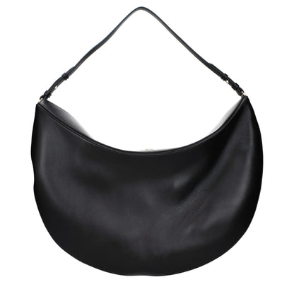 Shoulder Bag by Jacquemus for women in leather black features a statuesque silhouette, showcasing a secure and statuesque with versatile shoulder-strap, adjustable-strap & handle for a statuesque finish.