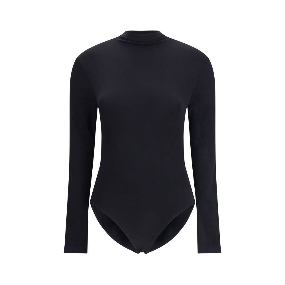Bodysuit by Wolford for women in polyamide velvet black features a exclusive silhouette, artfully finished with a exclusive turtle neckline and long-sleeve for a exclusive look.