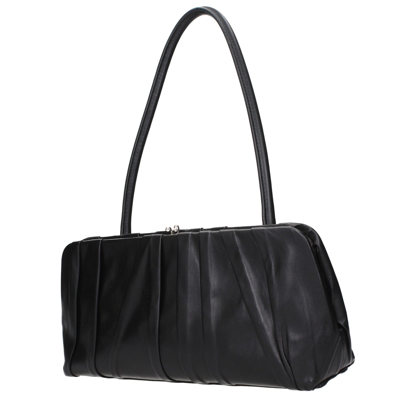 Shoulder Bag by Jil Sander for women in leather black features a effortless sophistication silhouette, secured by a with ample and versatile shoulder-strap for a effortless sophistication finish.