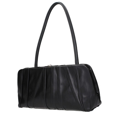 Shoulder Bag by Jil Sander for women in leather black features a effortless sophistication silhouette, secured by a with ample and versatile shoulder-strap for a effortless sophistication finish.