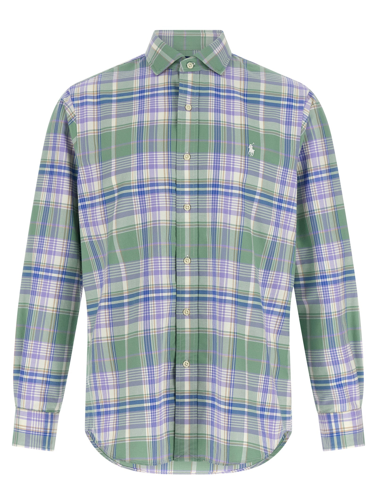 Shirt by Polo Ralph Lauren for men in cotton multicolor & checkered showcases a sleek silhouette, elegantly detailed with a sleek and long-sleeve for a sleek finish.