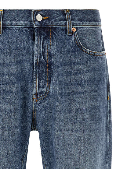 Jeans by Department 5 for men in denim cotton blue & white features an refined tailoring silhouette, showcasing a premium relaxed-fit with a and long cut for a refined tailoring look.