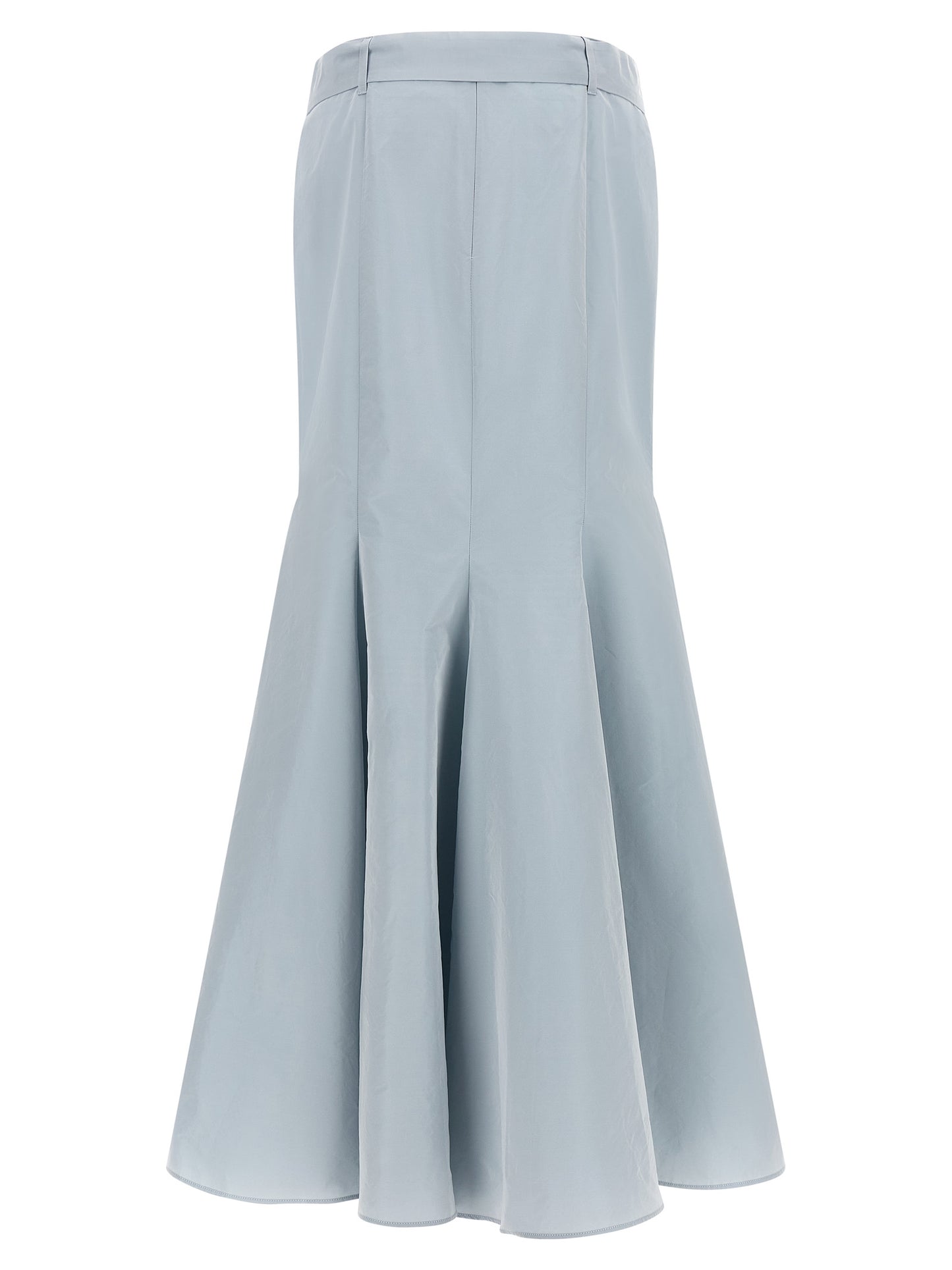 Skirt by PINKO for women in polyester light-blue features an relaxed-yet-refined silhouette that elegantly showcases the Flow Women's Flared Polyester Skirt design and sophisticated mini.