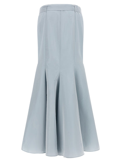 Skirt by PINKO for women in polyester light-blue features an relaxed-yet-refined silhouette that elegantly showcases the Flow Women's Flared Polyester Skirt design and sophisticated mini.