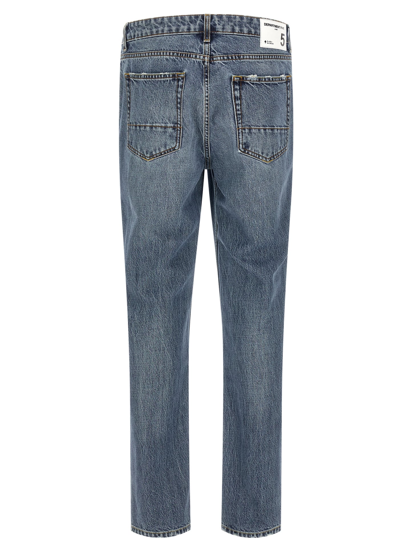 Jeans by Department 5 for men in denim cotton blue, white & signature features an sophisticated and relaxed-fit & regular-fit with a precise long, creating a sophisticated and sophisticated silhouette.