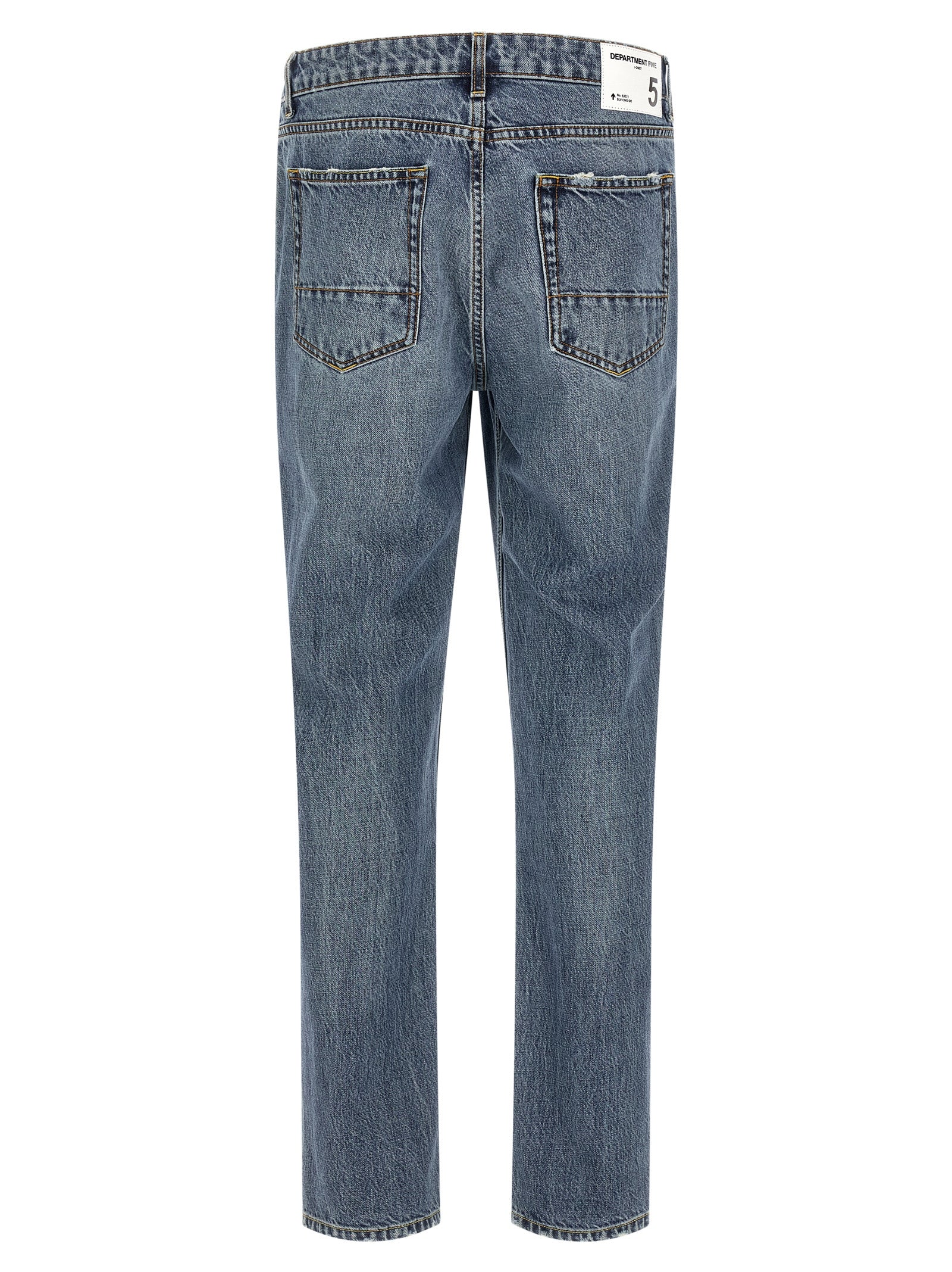 Jeans by Department 5 for men in denim cotton blue, white & signature features an sophisticated and relaxed-fit & regular-fit with a precise long, creating a sophisticated and sophisticated silhouette.