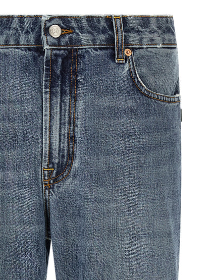 Jeans by Department 5 for men in denim cotton blue, white & signature presents a refined pantology silhouette, artfully defined by a refined pantology relaxed-fit & regular-fit, long, and a sophisticated .