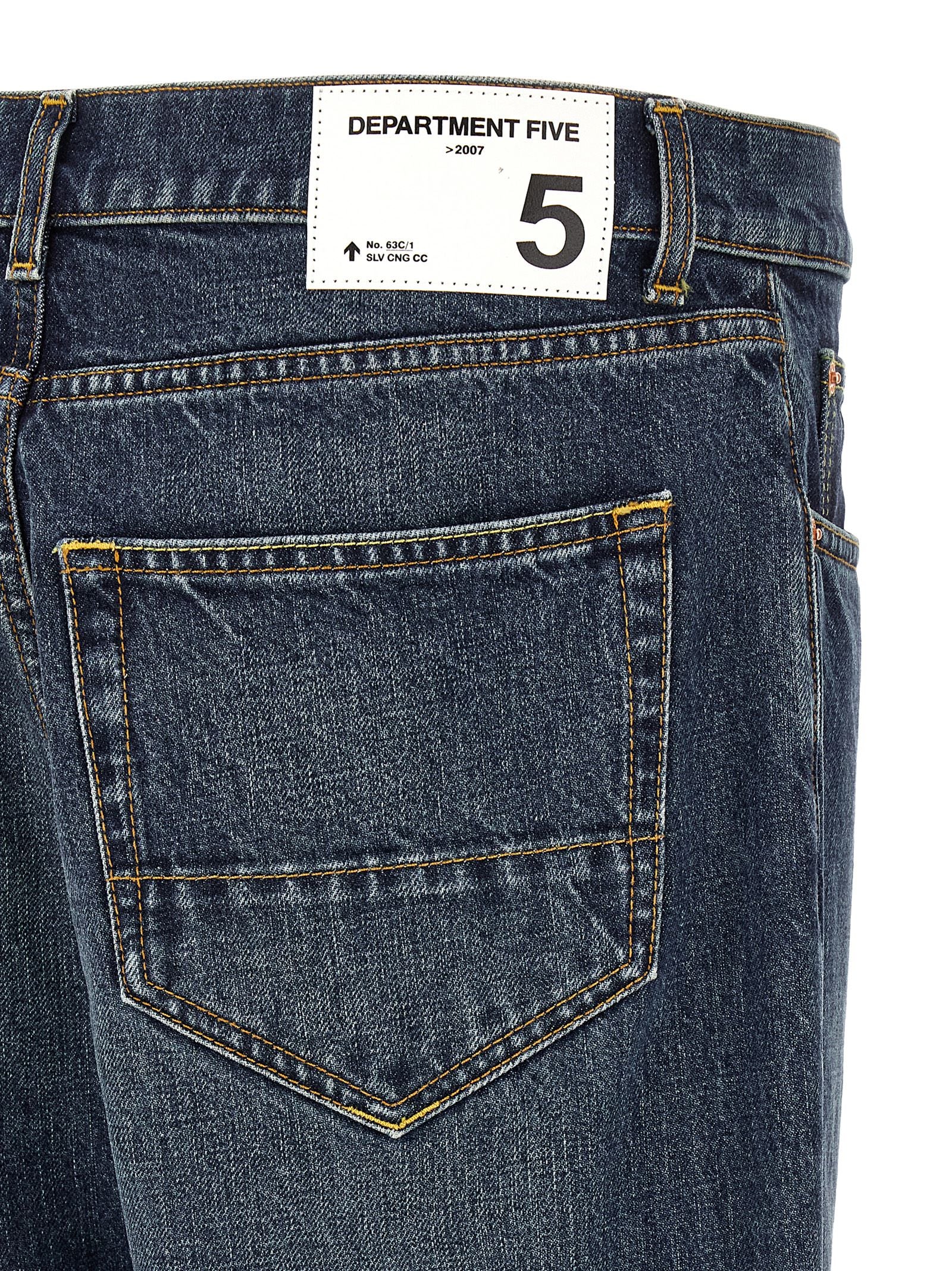 Jeans by Department 5 for men in denim cotton blue, white & signature features an sophisticated and tapered-leg with a precise long, creating a sophisticated and sophisticated silhouette.