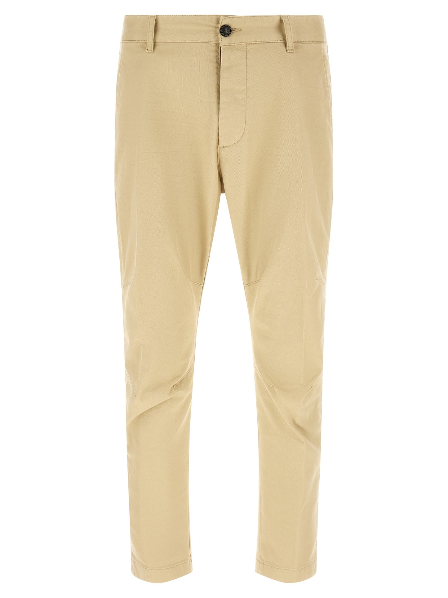 Cargo Pants by Dsquared² for men in stretch cotton beige features an stylish with a long and , expertly finished with stylish utility detailing.