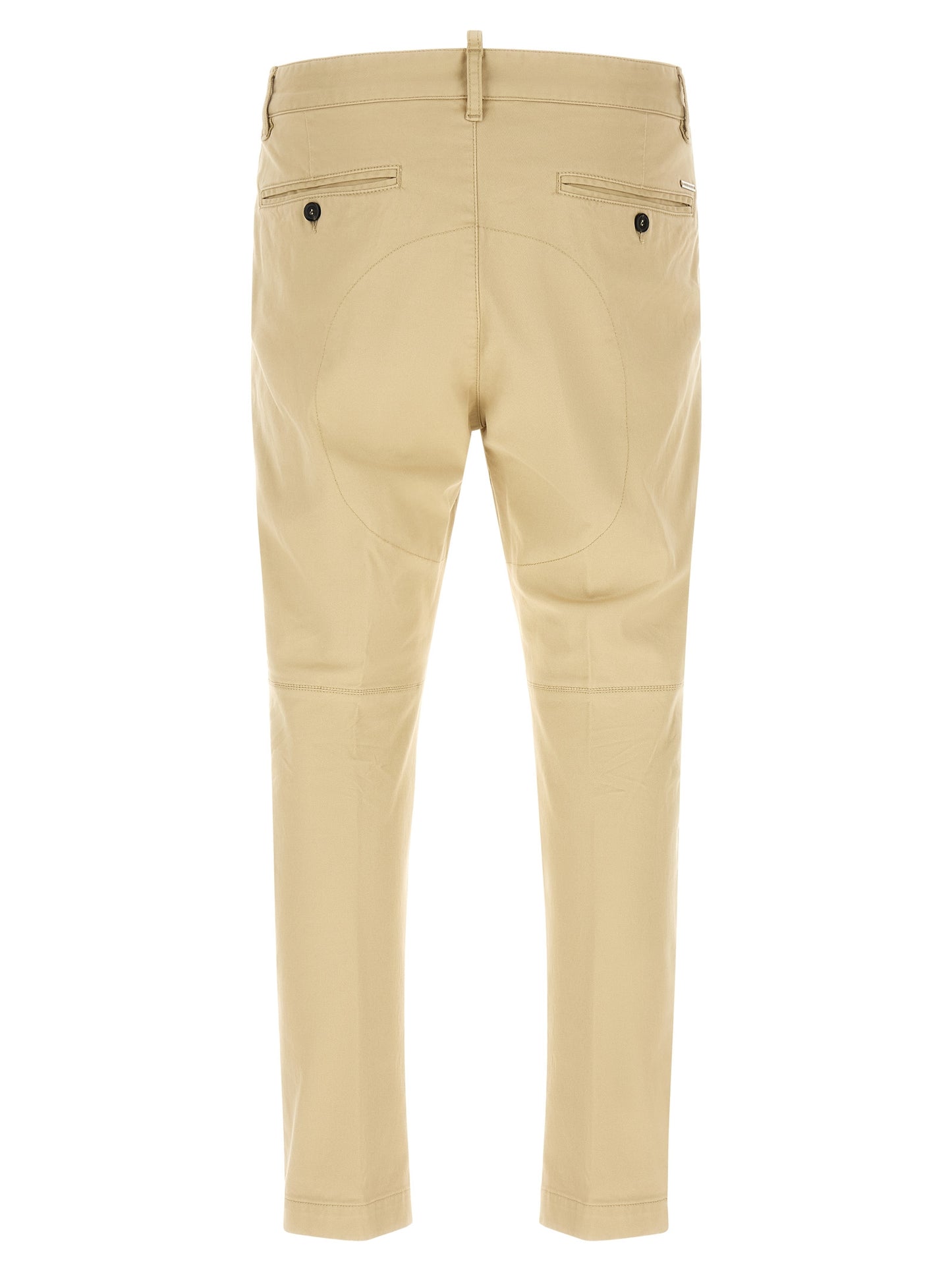 Cargo Pants by Dsquared² for men in stretch cotton beige presents a on trend silhouette, artfully finished with a on trend , long, and for a sophisticated look.