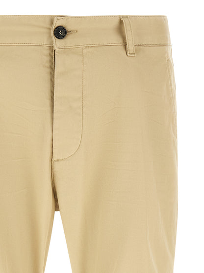 Cargo Pants by Dsquared² for men in stretch cotton beige features an urban chic with a and long, creating a urban chic aesthetic for "Moon Behind the Hill".