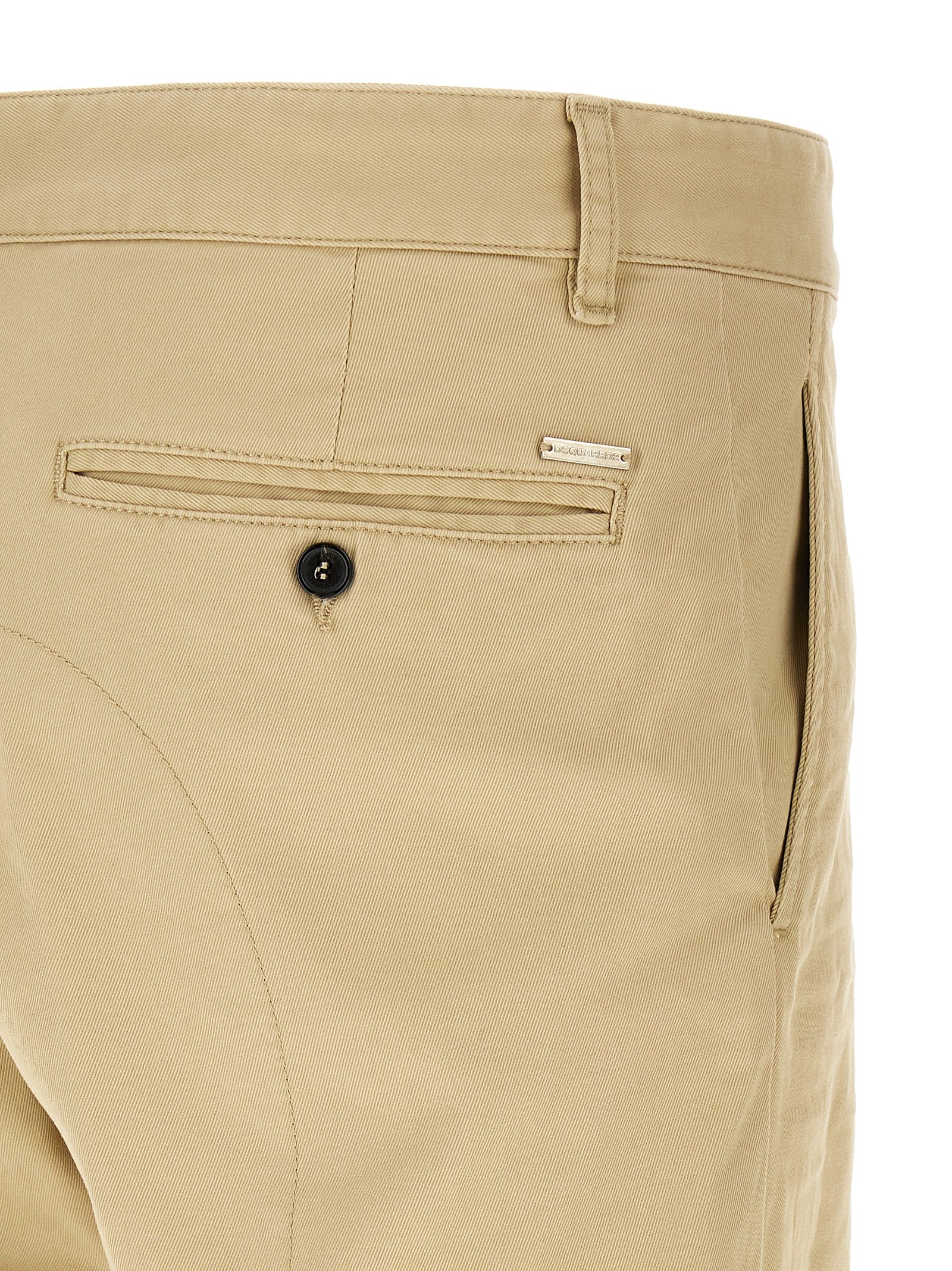 Cargo Pants by Dsquared² for men in stretch cotton beige features a architectural with a architectural long and architectural .