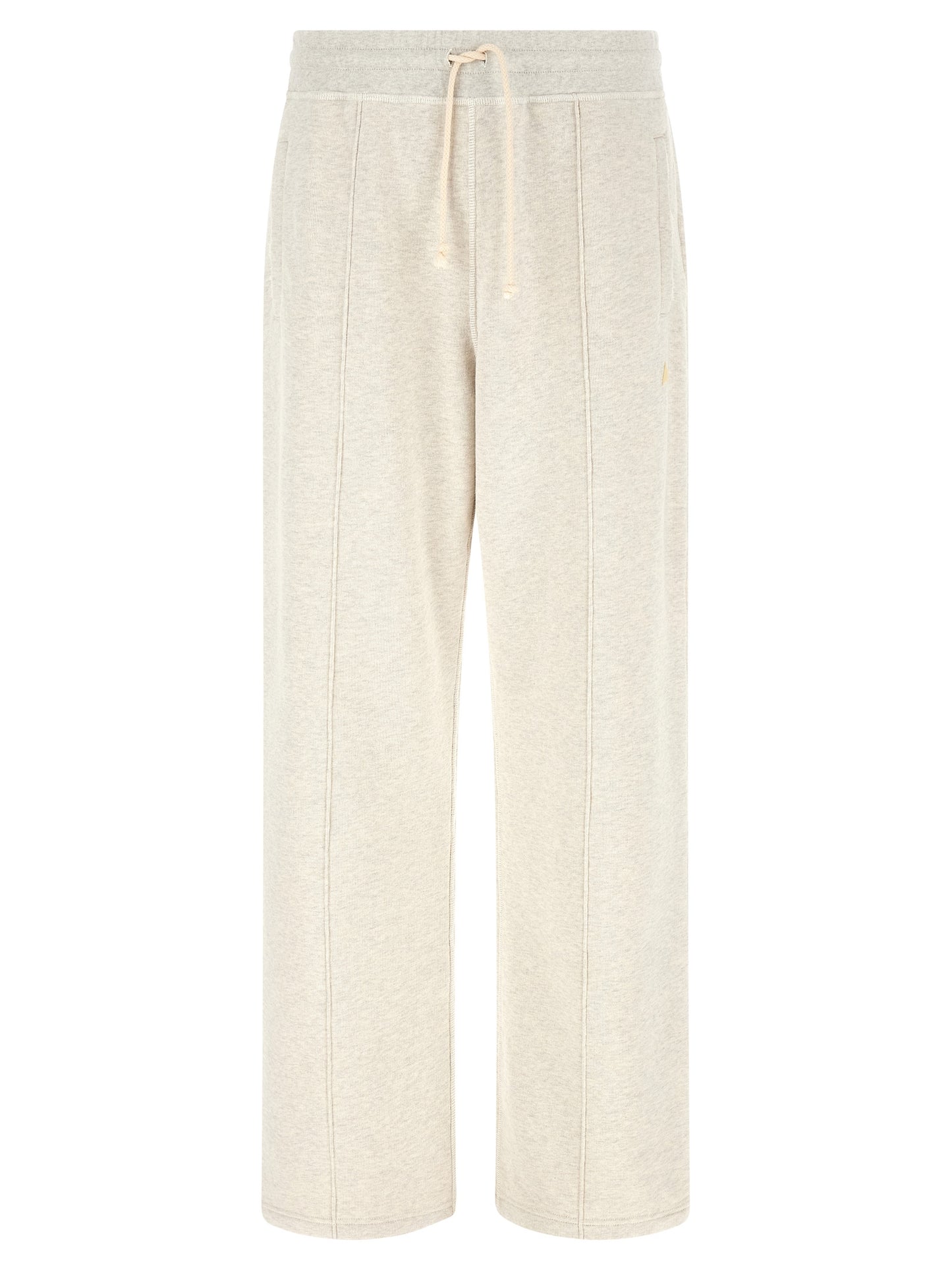 Joggers by Golden Goose for men in cotton gray presents a refined pantology silhouette, artfully defined by a refined pantology flared & wide, long, and a sophisticated .