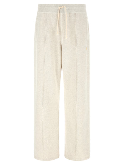 Joggers by Golden Goose for men in cotton gray presents a refined pantology silhouette, artfully defined by a refined pantology flared & wide, long, and a sophisticated .