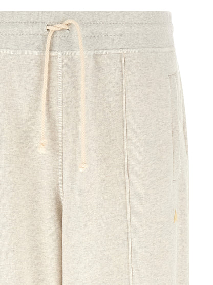 Joggers by Golden Goose for men in cotton gray features an sartorial flared & wide and long with a cut for a sartorial finish.
