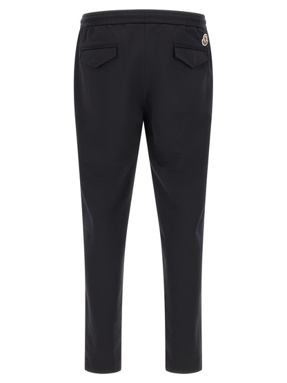 Joggers by Moncler for men in polyamide felt black features an sophisticated and tapered-leg with a precise long, creating a sophisticated and sophisticated silhouette.