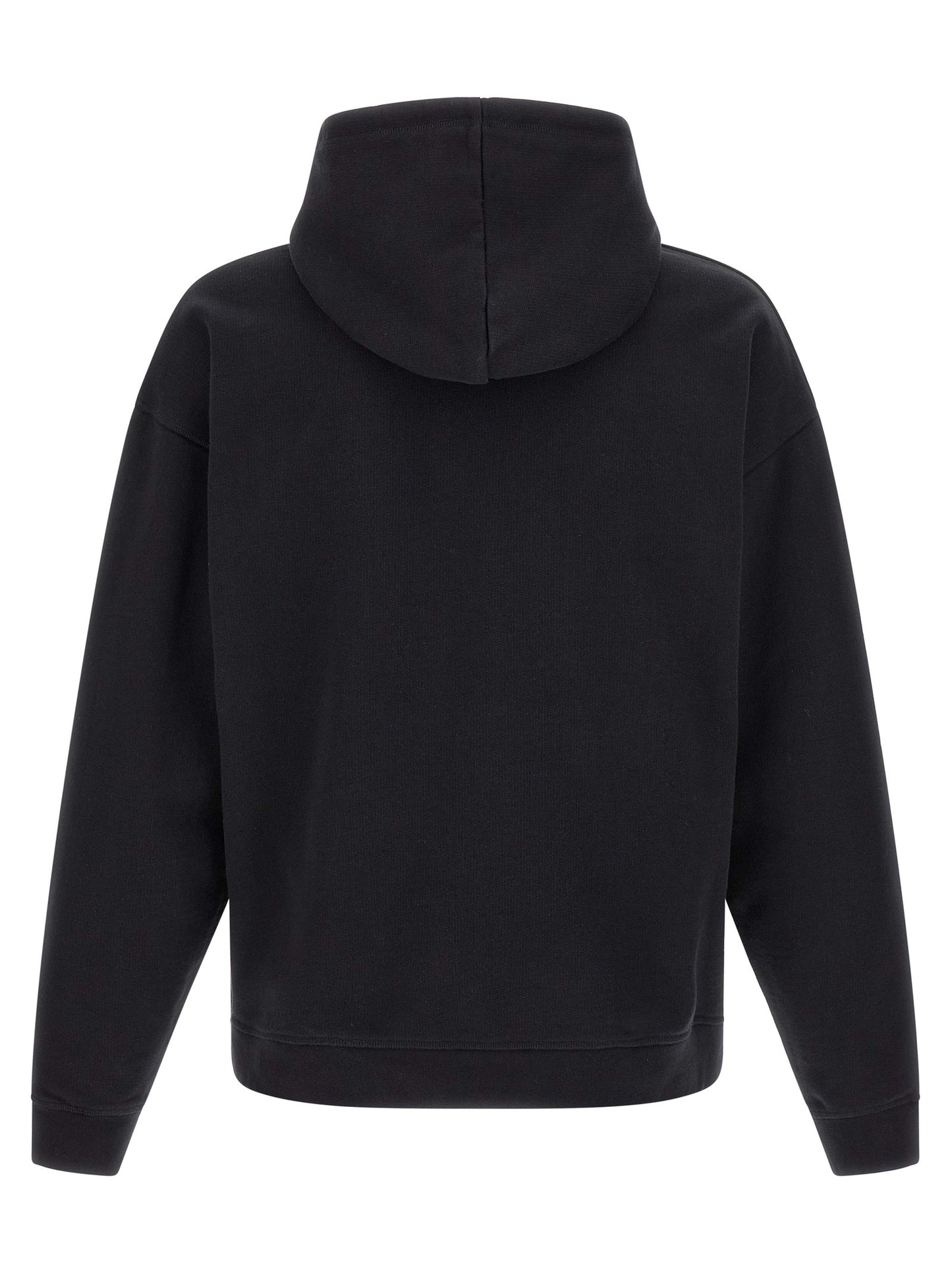 Sweatshirt Hoodie by Dsquared² for men in cotton black & print showcases a city-ready silhouette, artfully detailed with a signature hooded neckline and for a city-ready finish.