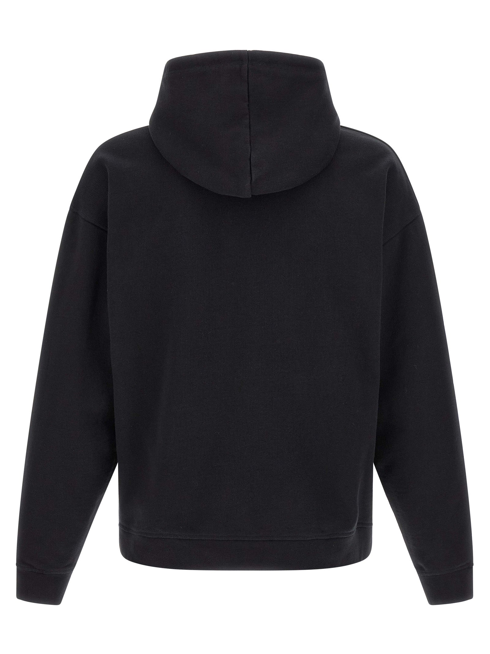 Sweatshirt Hoodie by Dsquared² for men in cotton black & print showcases a city-ready silhouette, artfully detailed with a signature hooded neckline and for a city-ready finish.