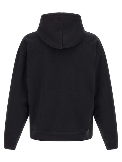 Sweatshirt Hoodie by Dsquared² for men in cotton black & print showcases a city-ready silhouette, artfully detailed with a signature hooded neckline and for a city-ready finish.